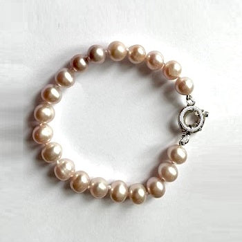 Freshwater Pink Cultured Pearl Bracelet