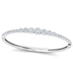 Graduated Diamond Hinged Bangle 1.25 Carats