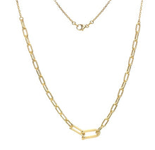 Load image into Gallery viewer, 9K Yellow Gold U Link Pendant Necklace