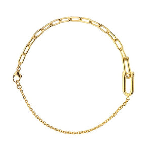 9K Gold U Link Designer Bracelet