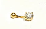 Prong Set Lab Diamond Belly Ring F/VS1 - Choice Of Carat Weights - Pobjoy Diamonds