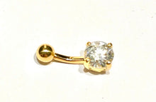 Load image into Gallery viewer, Prong Set Lab Diamond Belly Ring F/VS1 - Choice Of Carat Weights