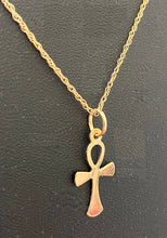 Load image into Gallery viewer, 9K Yellow Gold Medium Ankh Pendant &amp; Chain