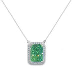 Intense Green Lab Grown Diamond Gold Pendant Necklace