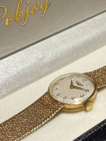 Rare LONGINES 9K Yellow Gold Ladies Vintage Cocktail Watch. Pobjoy 