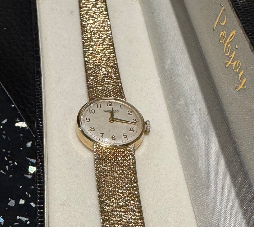 Rare pre-loved LONGINES 9K Yellow Gold Ladies Vintage Cocktail Watch. Pobjoy 