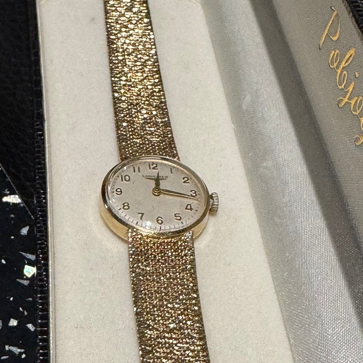 Rare LONGINES 9K Yellow Gold Ladies Vintage Cocktail Watch. Pobjoy 