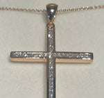 18K Rose Gold & 0.70 Carat Diamond Cross Pendant - Pobjoy Diamonds