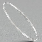 9K White Gold Diamond Scattered D Shape Bangle - Pobjoy Diamonds