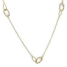 Load image into Gallery viewer, 9K Yellow Gold Oblong Link And Pearl Necklace