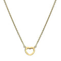9K Gold Open Heart Pendant & Neck Chain - Pobjoy Diamonds