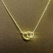 Load image into Gallery viewer, 9K Yellow Gold Twin Rounded Heart Ladies Necklace