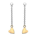 Ladies 9K Gold Star Drop Earrings