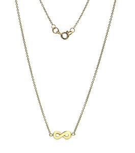 9K Gold Infinity Ladies Pendant Necklace