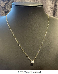 Messina Prong Set Diamond Pendant Necklace - Pobjoy Diamonds