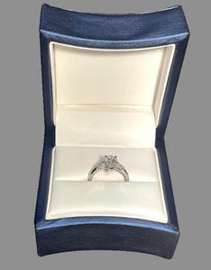 Pear Cut Diamond & Side Baguettes Engagement Ring