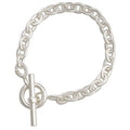 Sterling Silver Chunky Link Oval Toggle Bracelet