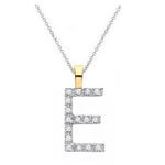 9K Gold & Diamond Letter Pendant Small - E - Pobjoy Diamonds
