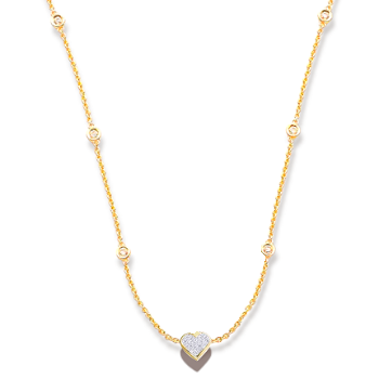 9K Gold & Lab Diamond Backdrop Necklace - Pobjoy Diamonds