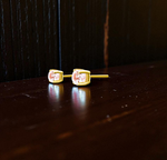 9K Gold 0.74 Carat Lab Grown Fancy Pink Diamond Stud Earrings - Pobjoy Diamonds