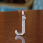 9K White Small Gold Initial Pendant