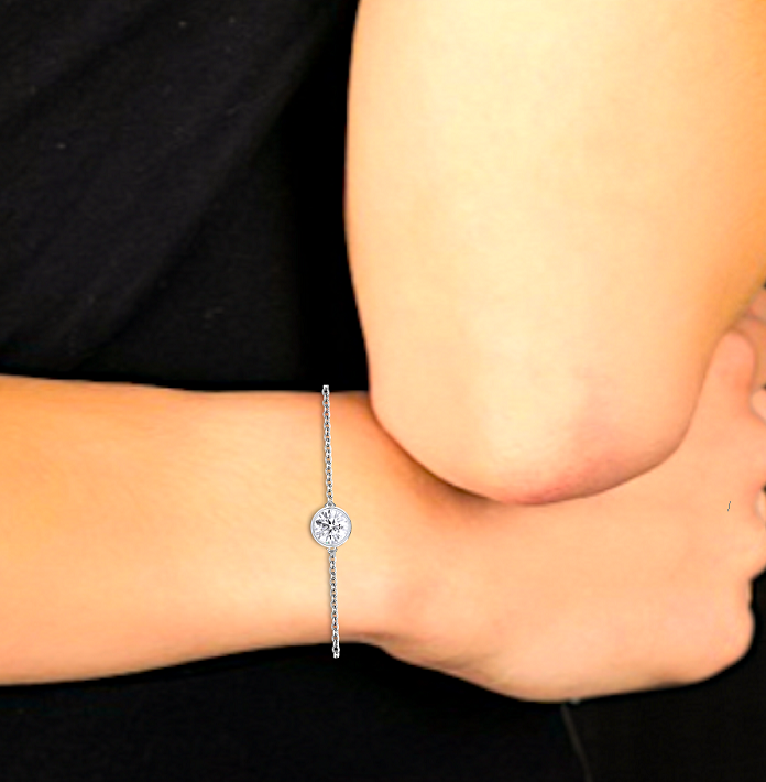 Bespoke Lab Grown Diamond Platinum Chain Bracelet - Pobjoy Diamonds