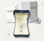 Titanium & Platinum Bezel Set Lab Diamond Belly Ring - Pobjoy Diamonds