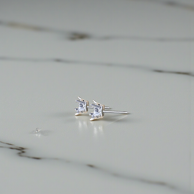 18K White Gold 2.00 Carat Solitaire Diamond Stud Earrings - Options - Pobjoy Diamonds