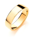 18K Yellow Gold Soft Court 6mm Wedding Band - Pobjoy Diamonds