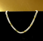 9K Yellow Gold & Sterling Silver Infinity Link Necklace