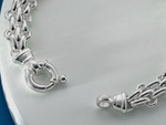 Handmade Ladies Sterling Silver Brick Chain Bracelet - Pobjoy Diamonds