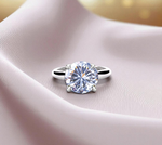 Platinum 8.00 Carat Lab Grown Round Brilliant Cut Diamond Ring D/VVS2. Pobjoy