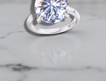 Platinum 8.00 Carat Lab Grown Round Brilliant Cut Diamond Ring D/VVS2 - Pobjoy Diamonds