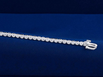 9K White Gold Diamond Tennis Bracelet 0.55 Carat. Pobjoy
