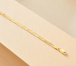 9K Yellow Gold Ladies Paper Clip Neck Chain 3.3mm - Pobjoy Diamonds