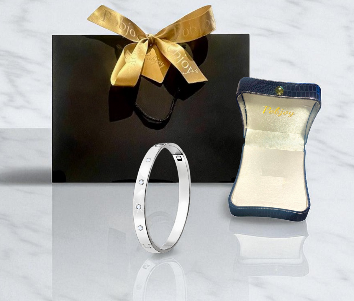 Sterling Silver Hinged Bangle With Lab Grown D/VS Diamonds - Pobjoy Diamonds
