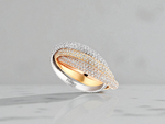 18K Gold 2.00 Carat Pave Set Diamond Russian Wedding Ring - Pobjoy Diamonds