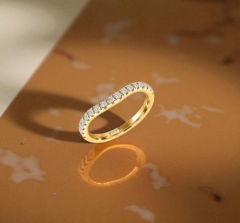 Grain Set Diamond Wave Full Eternity or Cocktail Ring - Pobjoy Diamonds
