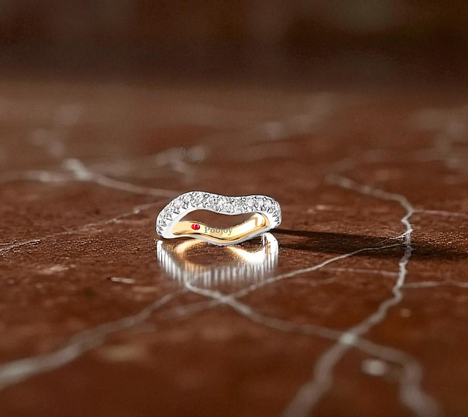 Grain Set Diamond Wave Full Eternity or Cocktail Ring - Pobjoy Diamonds
