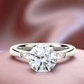 Solitaire & Baguette Diamond Ring 2.80 Carats E/VVS1 - GIA. Pobjoy Diamonds