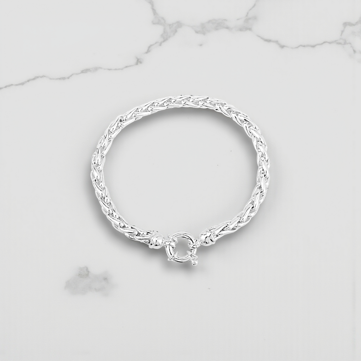 Handmade Ladies Sterling Silver Rope Bracelet & Designer Bolt Ring - Pobjoy Diamonds