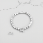 Handmade Ladies Sterling Silver Rope Bracelet & Designer Bolt Ring - Pobjoy Diamonds