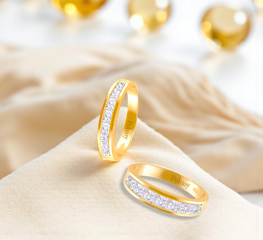 Channel Set Reverse Diamond Half Eternity Ring 1.00 Carat - Pobjoy Diamonds