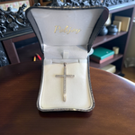 18K White Gold & 0.70 Carats Diamond Cross Pendant - Pobjoy Diamonds