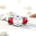 Diamond & Ruby Trilogy Ring - Options. Pobjoy Diamonds