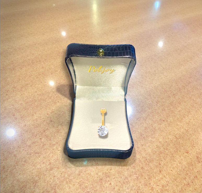 Prong Set Twin Solitaire Diamond Belly Ring 0.85 Carat - Pobjoy Diamonds