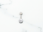 Prong Set Twin Solitaire Diamond Belly Ring 0.85 Carat - Pobjoy Diamonds