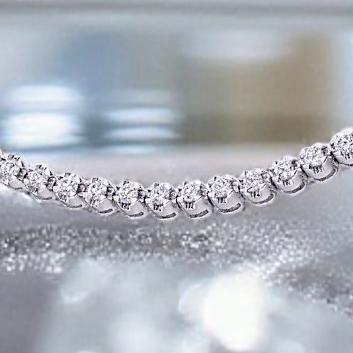 950 Platinum Ladies Round Brilliant Cut 2.00 CTW Diamond Tennis Bracelet
