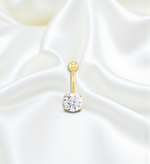 Gold or Platinum Lab Diamond Belly Ring E/VS1 - Options - Pobjoy Diamonds