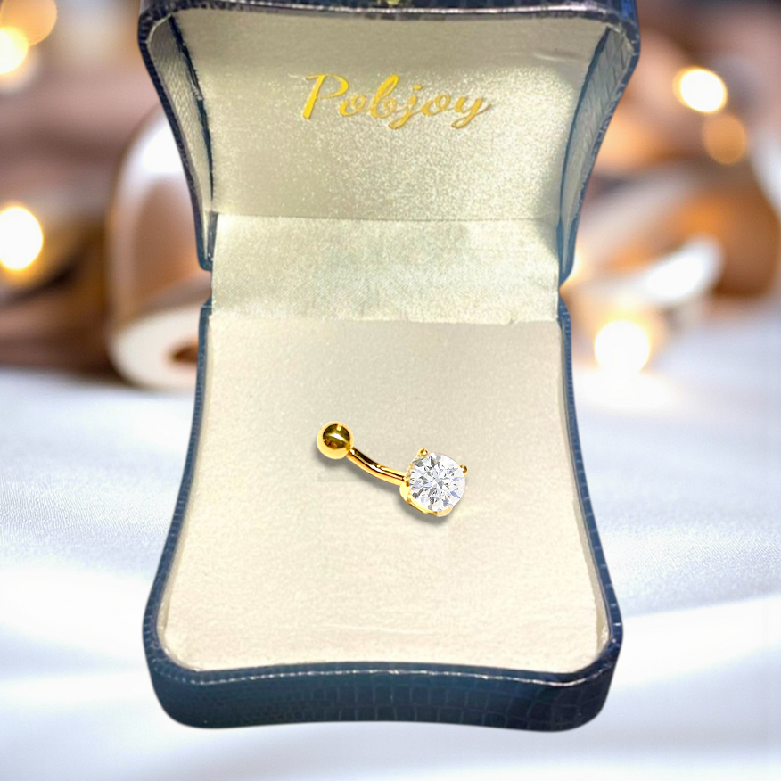 Prong Set Lab Diamond Belly Ring E/VS1 - Options. Pobjoy Diamonds